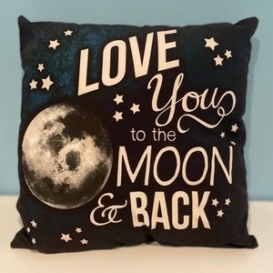 "Love You to The Moon and Back" throw pillow